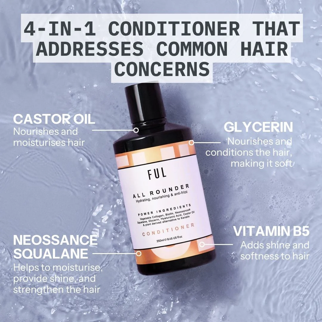 FUL All-Rounder Conditioner 250ml – Moisturising Sulphate-Free Care for Dry, Frizzy Hair - Image 3