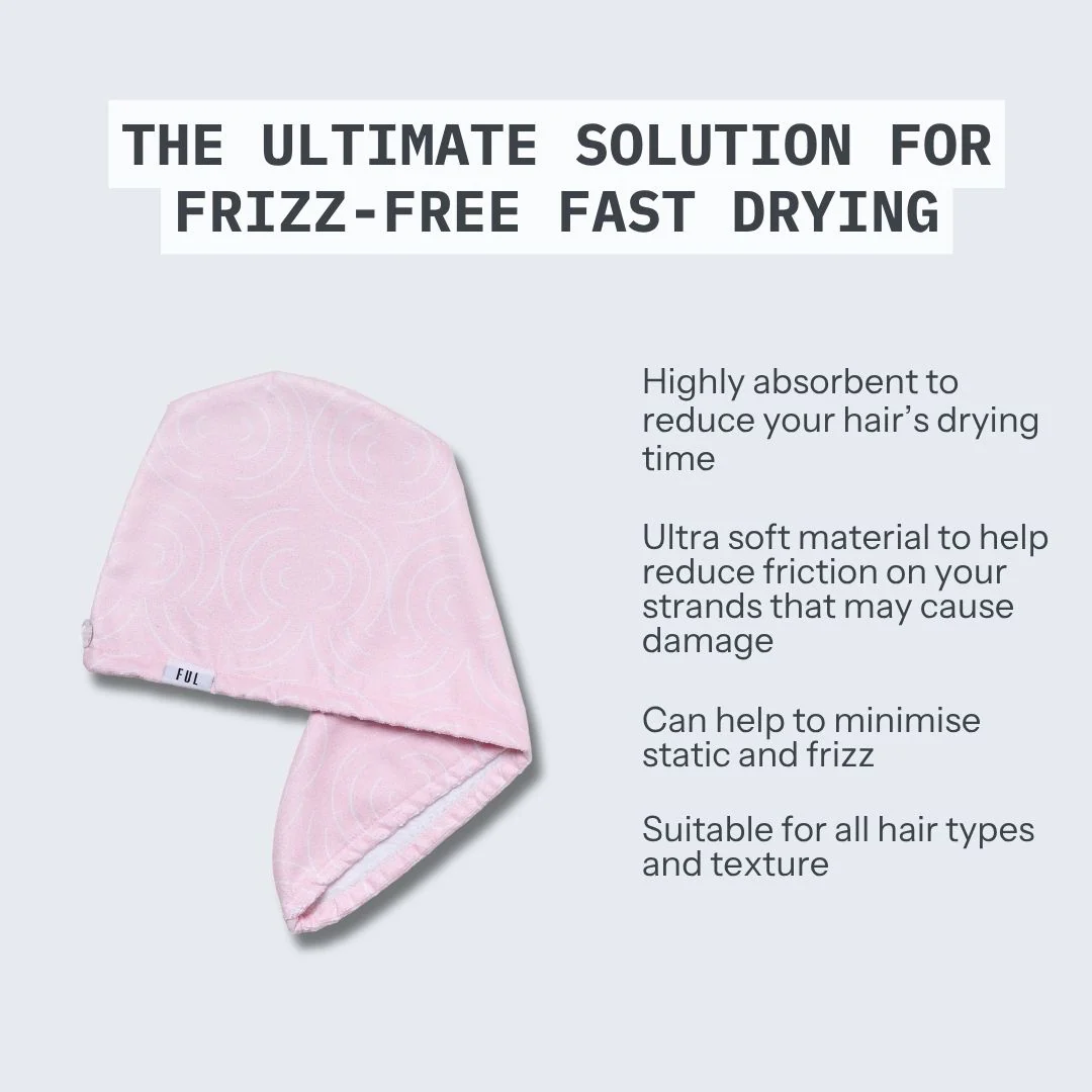 FUL Microfibre Hair Towel Wrap – Super Absorbent Quick-Dry Turban for Wet Hair | Soft & Lightweight - Image 4
