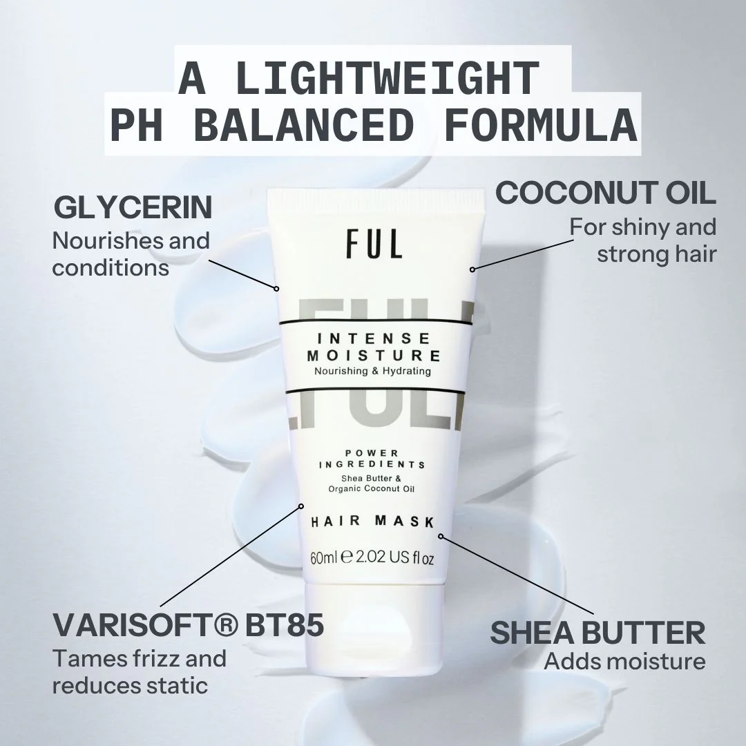 FUL Intense Moisture Hair Mask Mini 60ml – Deep Hydration for Dry, Damaged or Curly Hair - Image 3