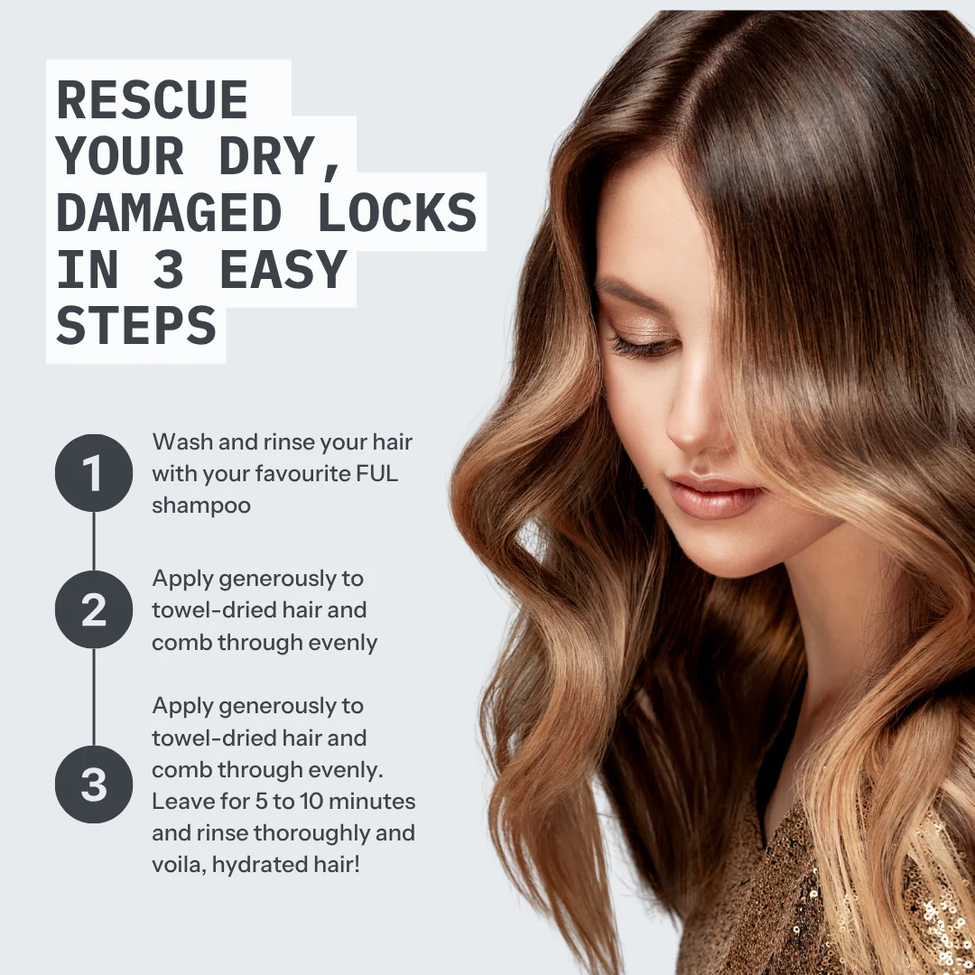 FUL Intense Moisture Hair Mask Mini 60ml – Deep Hydration for Dry, Damaged or Curly Hair - Image 4